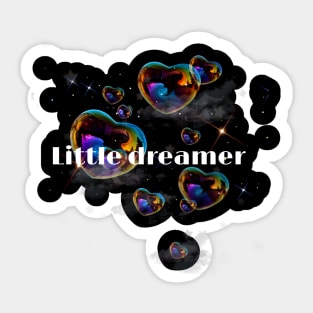 Aesthetic, heart, bubble, cute, soap, little dreamer,  inspiration, colourful, retro, minimal Sticker